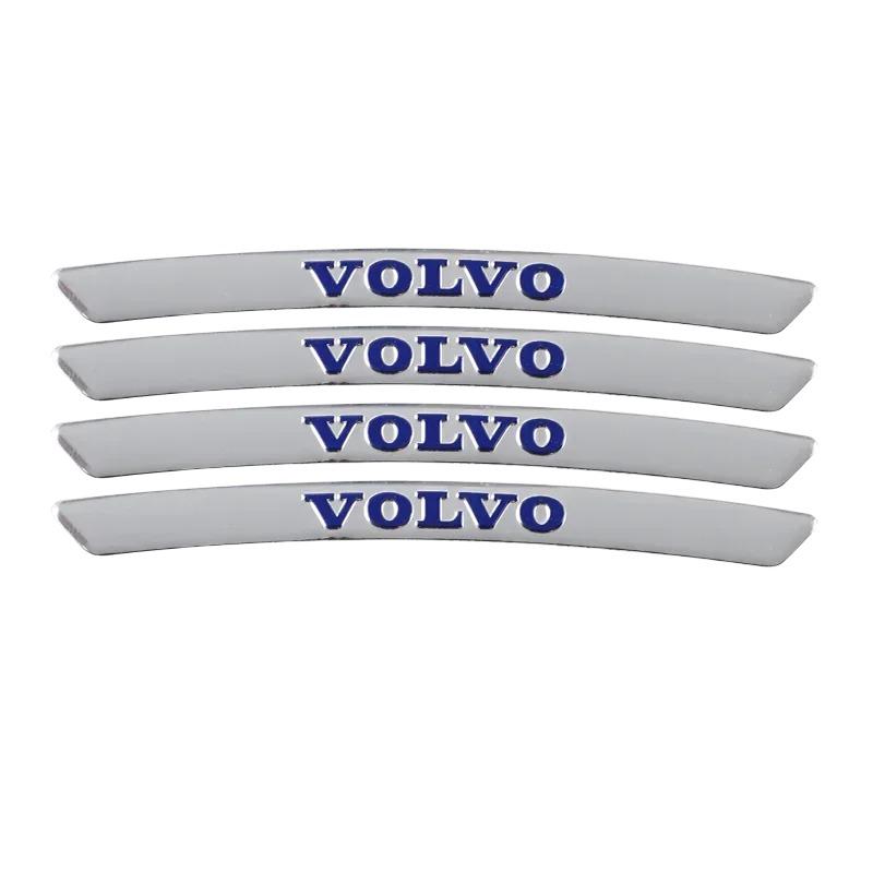 4 Piezas Aluminio Estilo Coche Llantas Pegatinas de Carreras Emblemas Decoración Auto Para Volvo XC60 S60 V40 V50 V60 XC90 S40 S80 C30 XC40