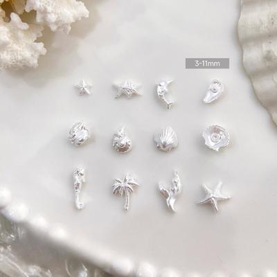 50pcs/bag Ocean Starfish Shell Nail Charms - Beach Seashell Nail Art Decor, Sea Life Nail Accessories, Nails Accessories