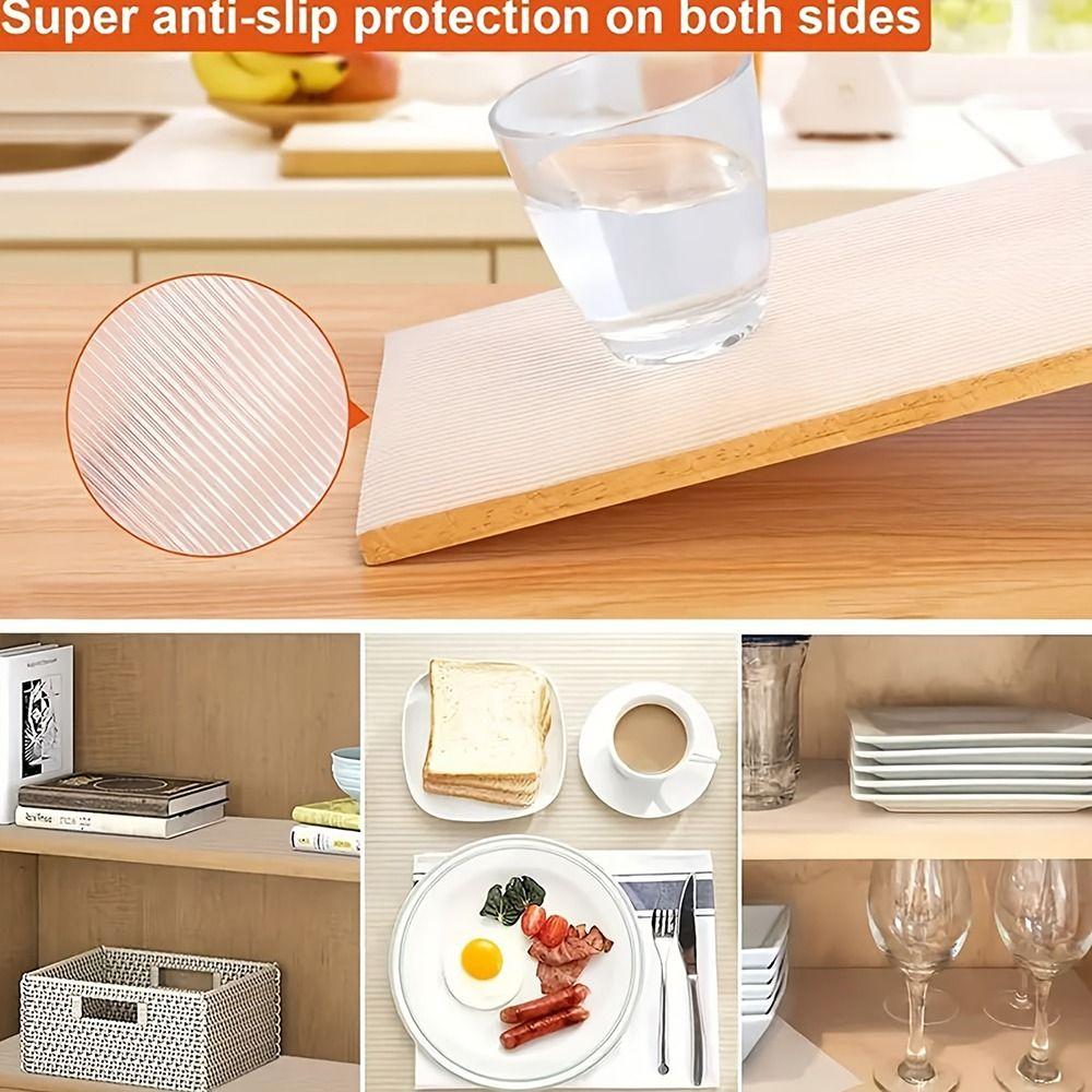 1 Roll Home Accessories Non-Slip Mat Cabinet Liner  For Cabinet Shelves Refrigerator Storage Desks