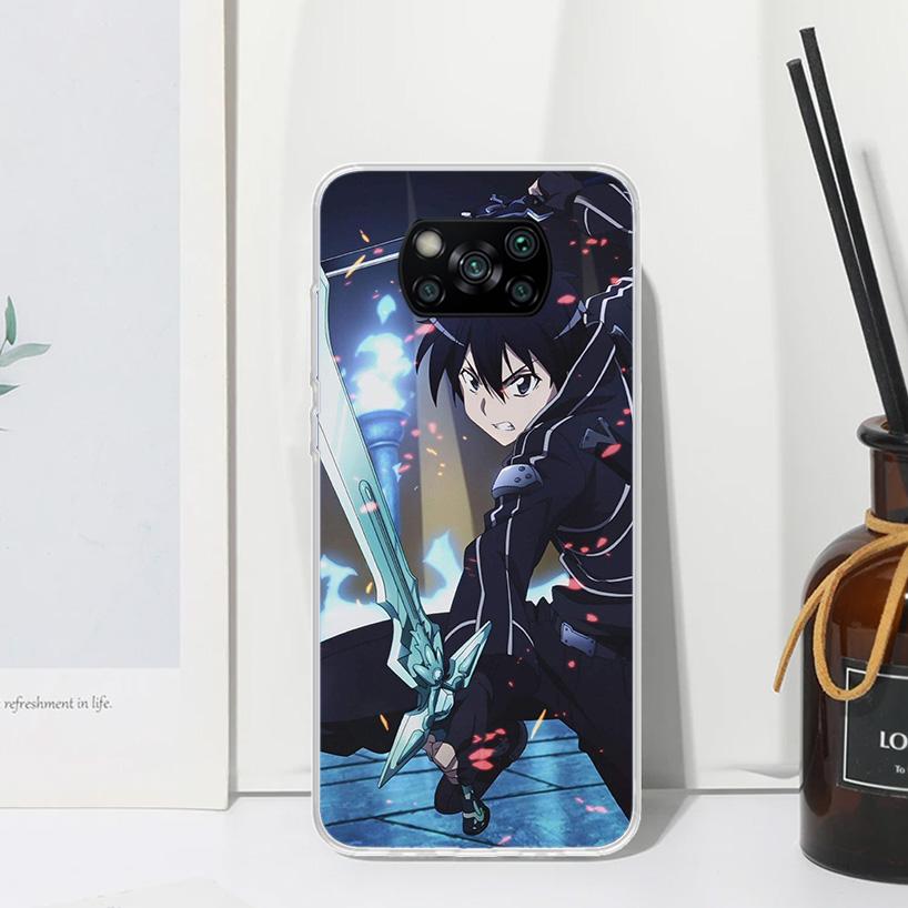 Sword Art Online Anime Phone Case For Xiaomi Poco X7 X6 X5 M7 M8 Pro F7 Ultra Redmi 15C 15 13C 13 12C 12 10 10C 10A Art Fundas P