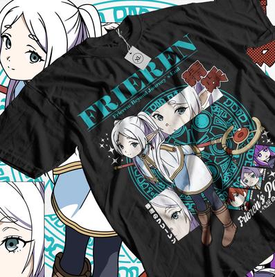 Frieren T-Shirt Beyond Journey's End Fern Stark Mädchen Anime Geschenke Shirt Alle Größen