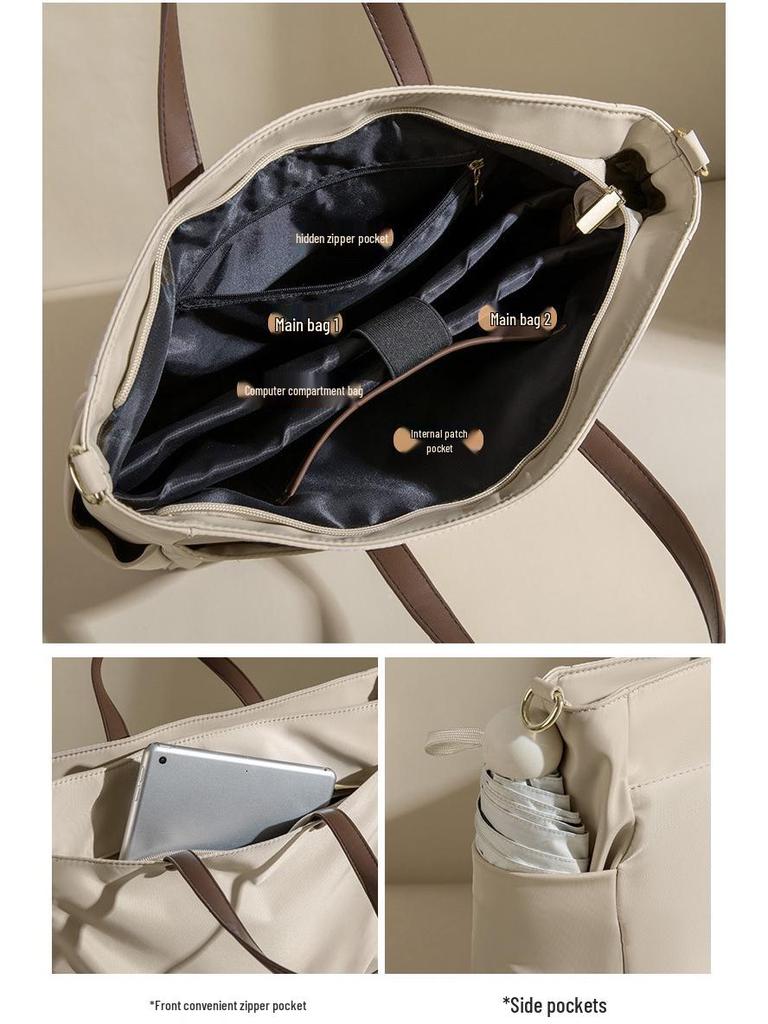 Borsa a Spalla per Laptop da Donna, Cartella di Grande Capacità, Borsa a Tracolla, Custodia da 15,6 Pollici