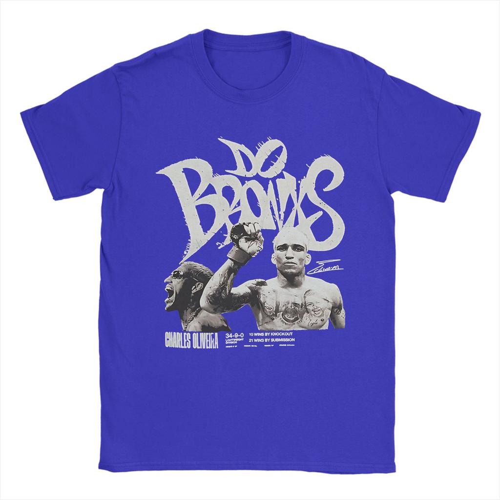 Unisexs Charles Oliveira Do Bronx T Shirt Pure Cotton Tops Funny Short Sleeve Crew Neck Tee Shirt Plus Size TShirts