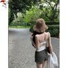 Women's Sexy Backless Slim Camisole with Built-in Bra