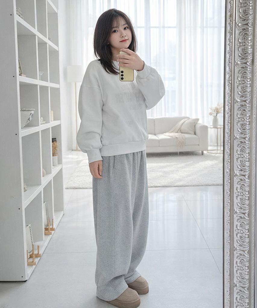 VANNWORKS Compose Cut-Out Wide Sweatpants Unisex (Melange Grey)