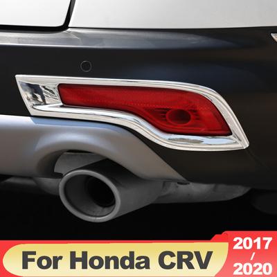 Para Honda CRV CR-V 2017 2018   ABS Dianteiro Traseiro Luz de Nevoeiro Lâmpada Cobertura Acabamento Para-choques Refletor moldura decorativa Acessórios