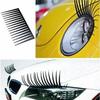 Car Headlight Eyelash Sticker 3D Charming Black False Eyelashes Fake Eye Lash Sticker Car Headlight Decoration Funny Decor