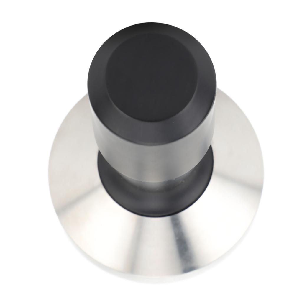 58mm Kaffeetamper Ergonomischer Griff Edelstahl Siebträger Tamper Zubehör für Kaffeemaschine Schwarz