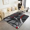 Contemporary Earthy Tone Themed Rug,Red Brown Beige Abstract Wave Non-Slip Floor Mat for Bedroom Living Room Office Decor Carpet