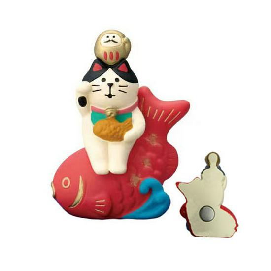 Japanese Cat Magnet: Cute Resin Sticker & Message Clip Toy for Refrigerator Decor