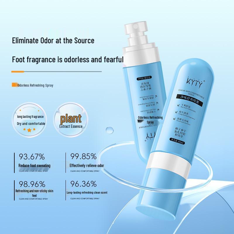 KYTY Refreshing Foot Spray: Odor-Removing, Long-Lasting Plant Extract Deodorant