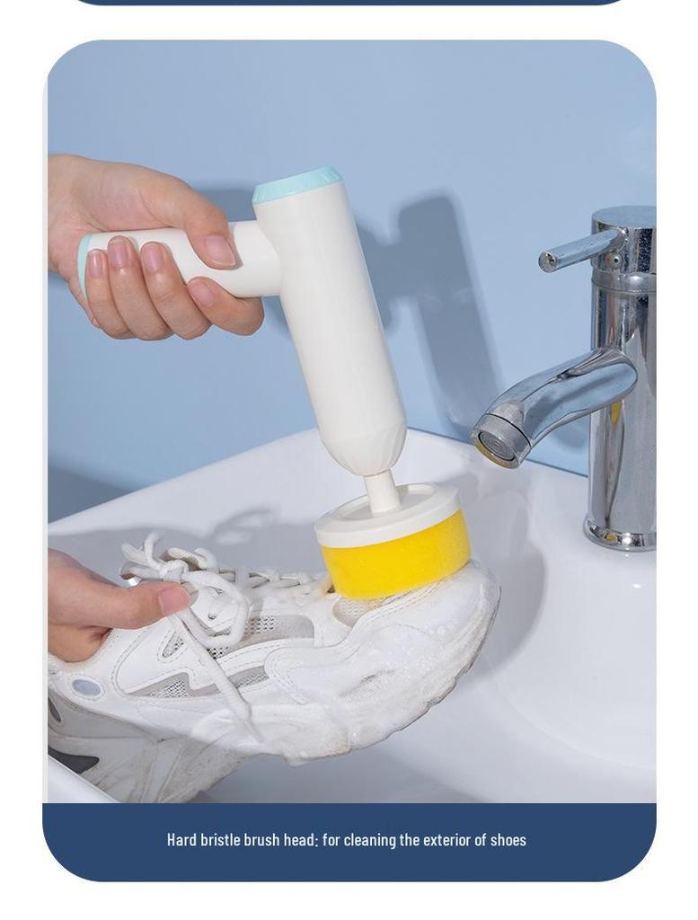 Multifunctional Electric Shoe Cleaning Brush with Soft Bristles for Safe, Automated Shoe Care