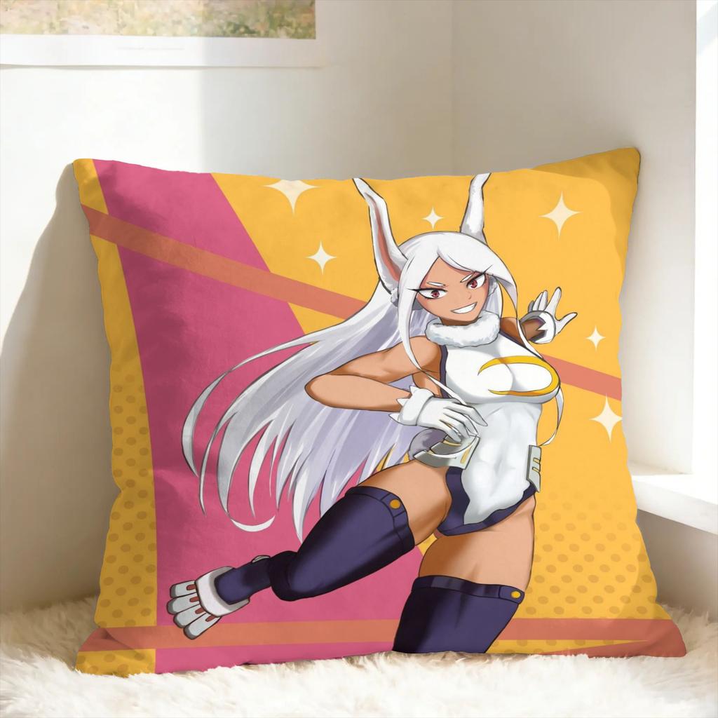 Rabbit Hero Mirko Pillow Case Square Pillow Cover For Couch Sofa Bedroom Cute Funny Cushion Cover