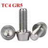 M3 X 4 5 6 8 10 12 14 16 18 20 22mm TC4 GR5 Titanium Alloy UFO Cone Head Screw Bolts Hex Socket For Model Aircraft Car DIY