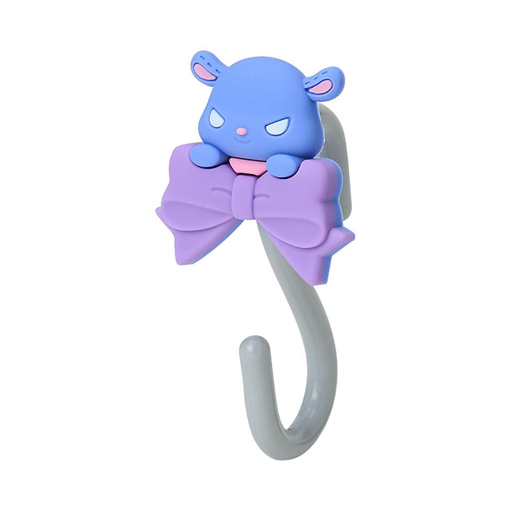 Sanrio set of ABS 743321 S-shaped hooks, 3, Kuromi, resin,
