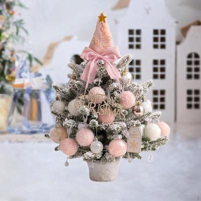 Mini Weihnachtsbaum mit Licht Schreibtischdekoration für Hochzeit Schrank Bücherregal