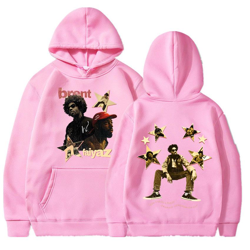 Rapper Brent Faiyaz Mikina s kapucí Hudební album Tisk Mikina s dlouhým rukávem Hip Hop Vintage Streetwear Unisex Gotické Oversized Pulovry