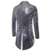 Shiny Gold Sequins Glitter Tailcoat Suit Jacket Male Double Breasted Wedding Groom Tuxedo Blazer Men Party Stage Prom Costume