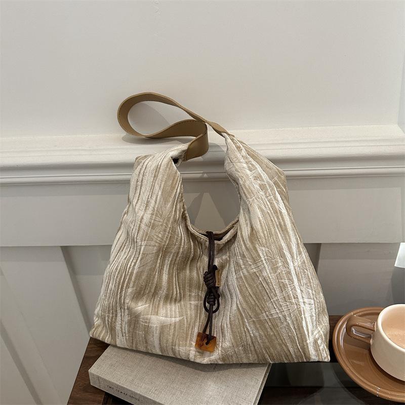 New Chinese Style National Style Tote Bag Women's 2025 New Summer Large-capacity Canvas Shoulder Bag Leisure Work Commuter Bag