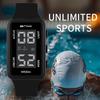Multifunctional Rectangular Men's Electronic Watch 30m Waterproof Alarm Clock LED Display Sports Watch Man Digital Wristwatches