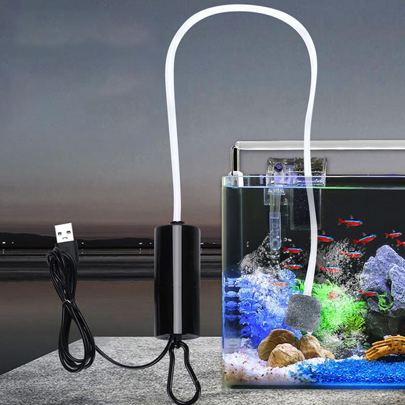 Akvarijní kyslíkové čerpadlo USB Akvárium Malý provzdušňovač Vzduchový kompresor Mini