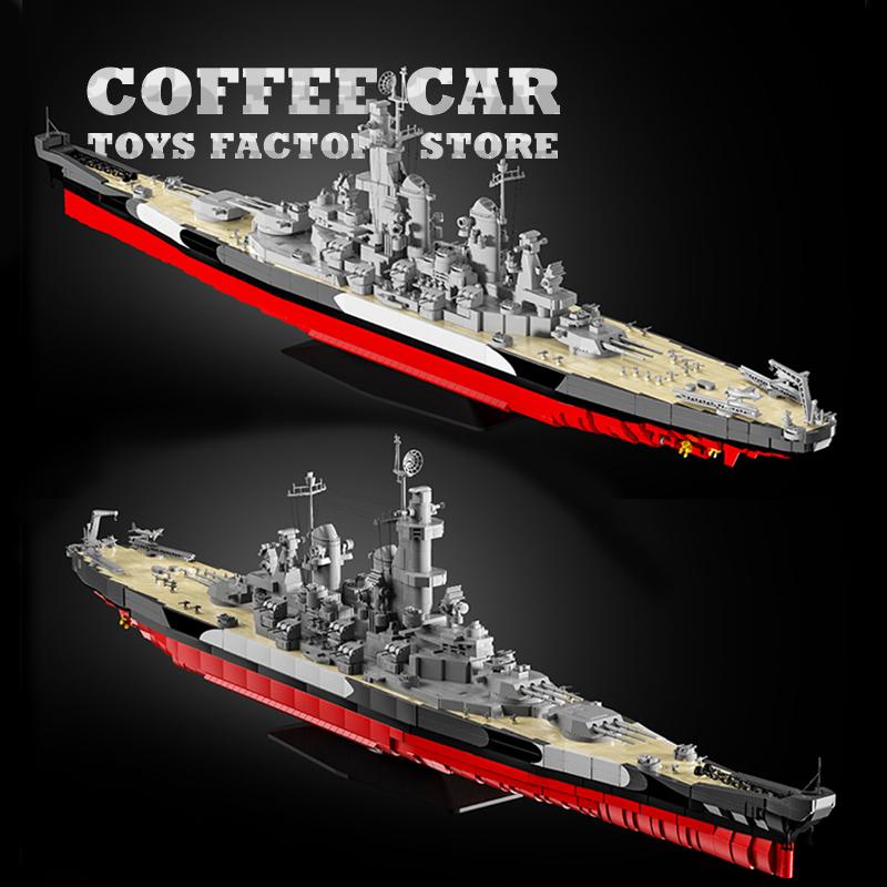 Classic WWII Battleship Models Building Set Military Ship Blocks Toys Warship MOC Bricks Fun DIY Project Adult Kids Gifts Decor