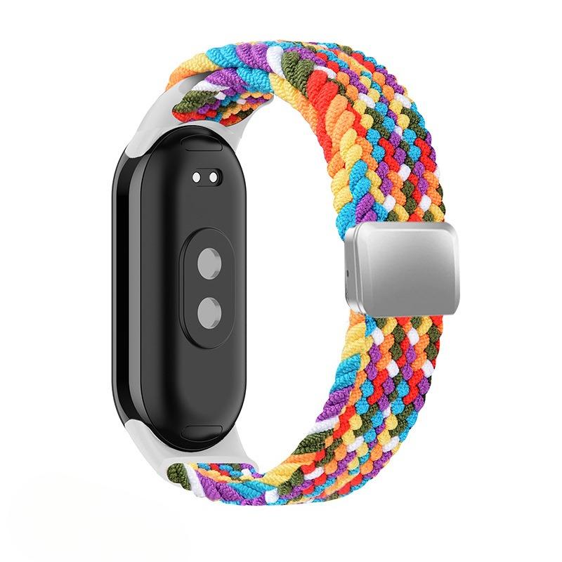 Braided Nylon WatchBand Strap For Xiaomi Mi Band 10 Smart Wristband Braided Elastic Weave Bracelet Miband 8 9 Watchstrap