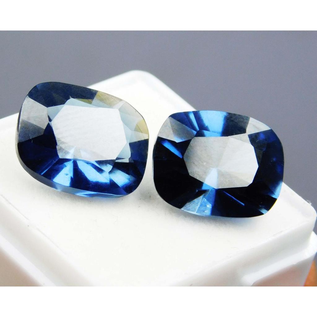 Natural Blue Tanzanite Loose Gemstone Cushion Cut 8 Ct Pair for Jewelry Making and Gem Collections