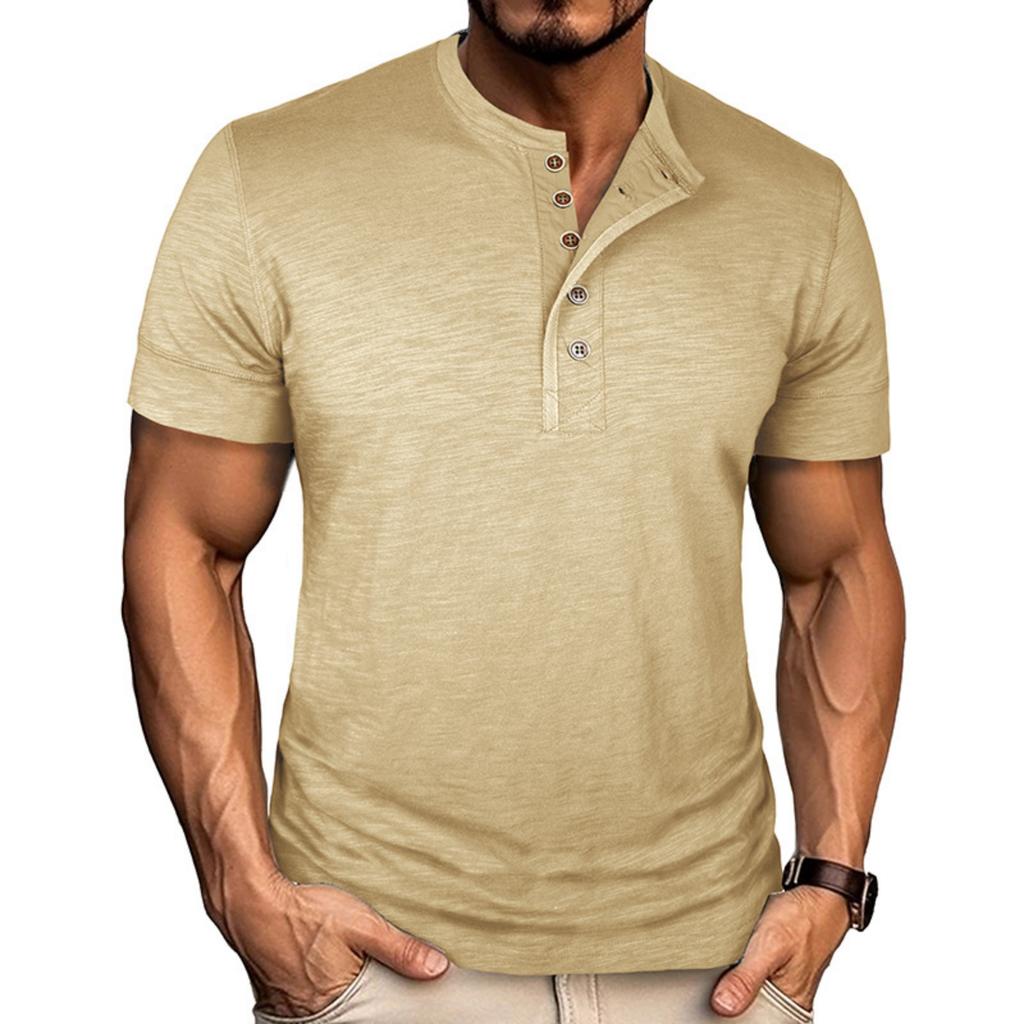 Men's Shirt Casual Round-neck T-Shirt Top