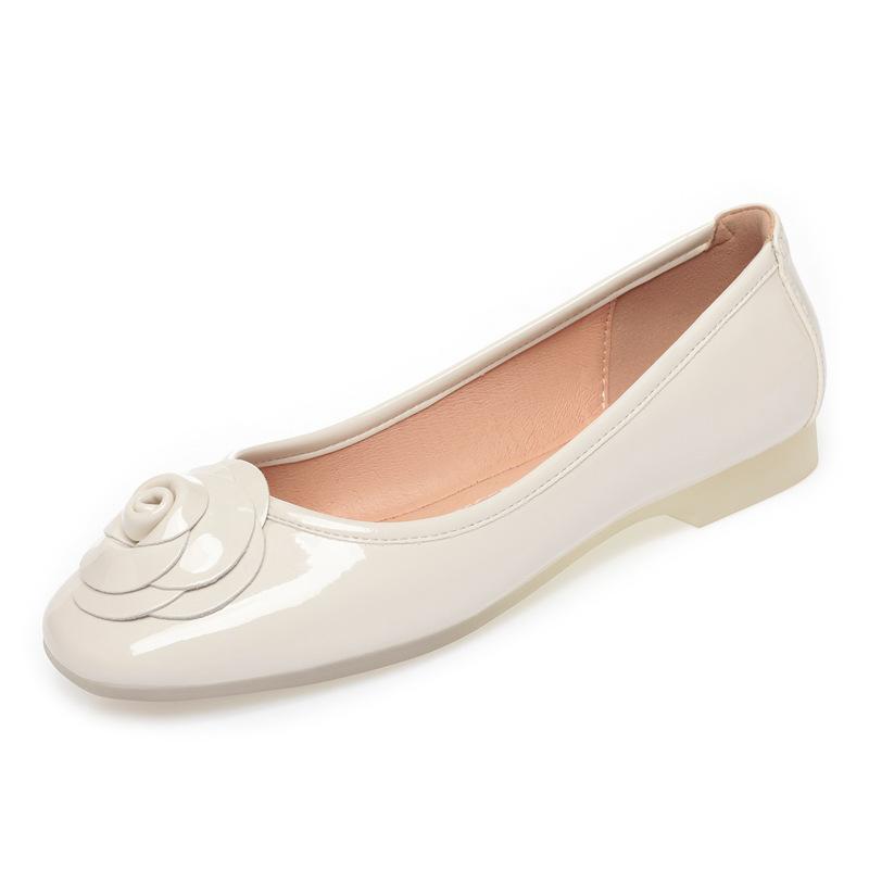 Spring Work Shoes Black Professional Women Comfort Round Toe Shoes Pumps Low-heeled Soft Leather Office Career Formal Shoes