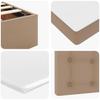 Ottoman Bed with Mattress Cappuccino Brown 140x200 cm Faux Leather