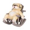 Resins Rocking Chair Cats Dog Figurine Cartoon Animal Miniature Statue for Home Office Tabletop and Shelves Decoration