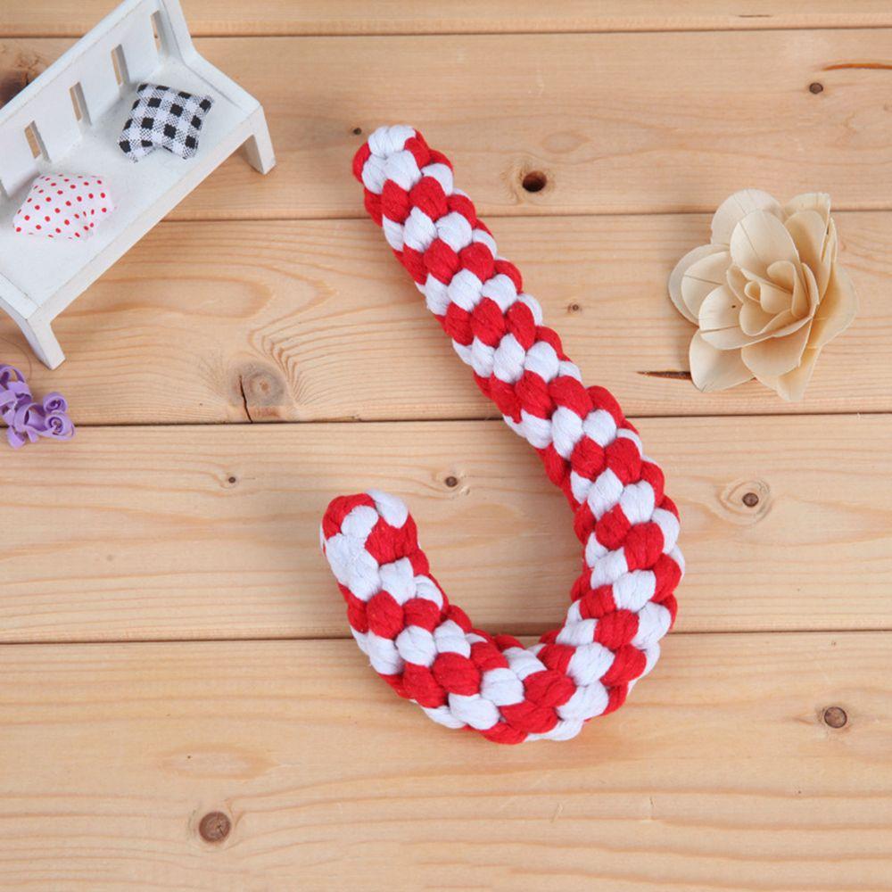 Pet Puppy Sound Interactive Cute Soft Christmas Dog Toys Candy Cane Bite Toys Chew Toy