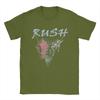 Men's Band Rush T Shirt Pure Cotton Tops Humorous Short Sleeve O Neck Tees Original T-Shirt