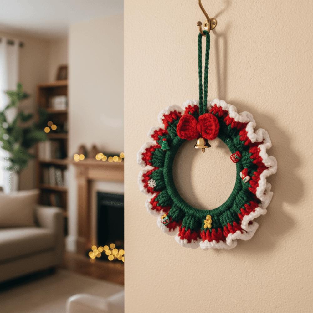 Pine Cone Christmas Wreath Green Vine Ring Christmas Tree Decoration  for Christmas