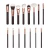 15 new makeup brushes set set, rose gold black handle makeup brush, multi-functional makeup tool