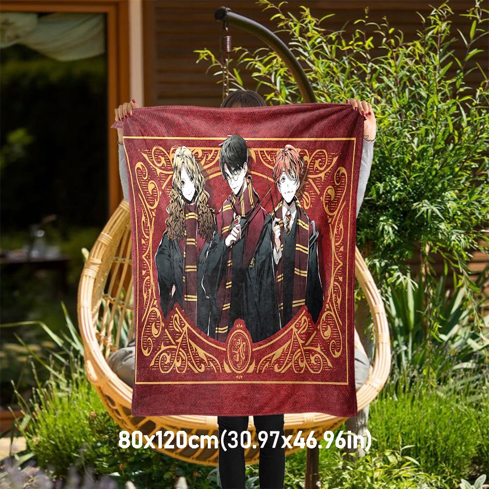 1pc Gryffindor Scarf Wand Outdoor Flannel Throw Blanket All Season Soft Warmth,Home Decor 1031225