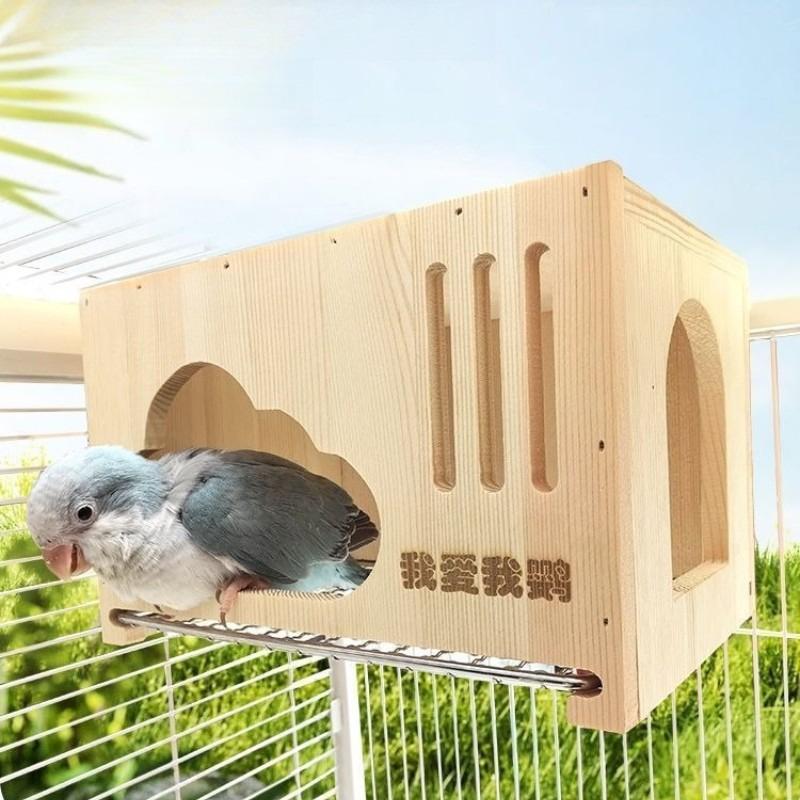 Nests BoxHanging Bird Nests Breathable Hatching Bird's Wooden House Pet Supplies Swallow Finch Squirrel Small Birds Animals