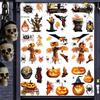 Halloween Scarecrow & Bat Pumpkin Spider Window Party Decor Stickers
