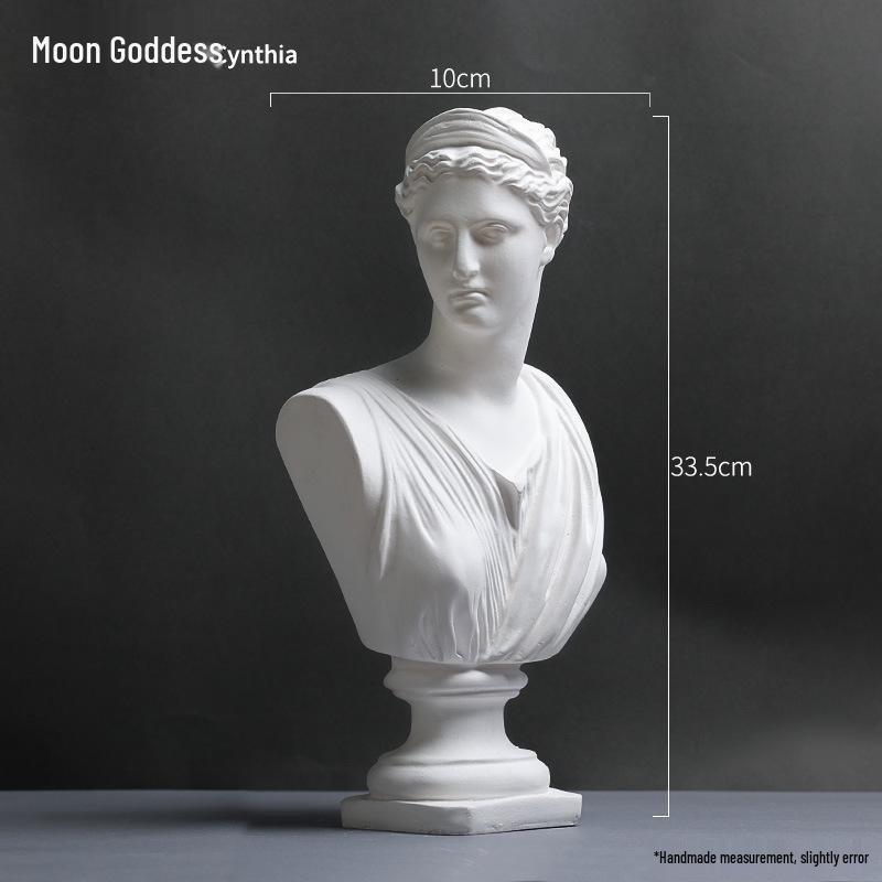 David Head Bust: Plaster Sculpture for Art Students & Teaching Aids