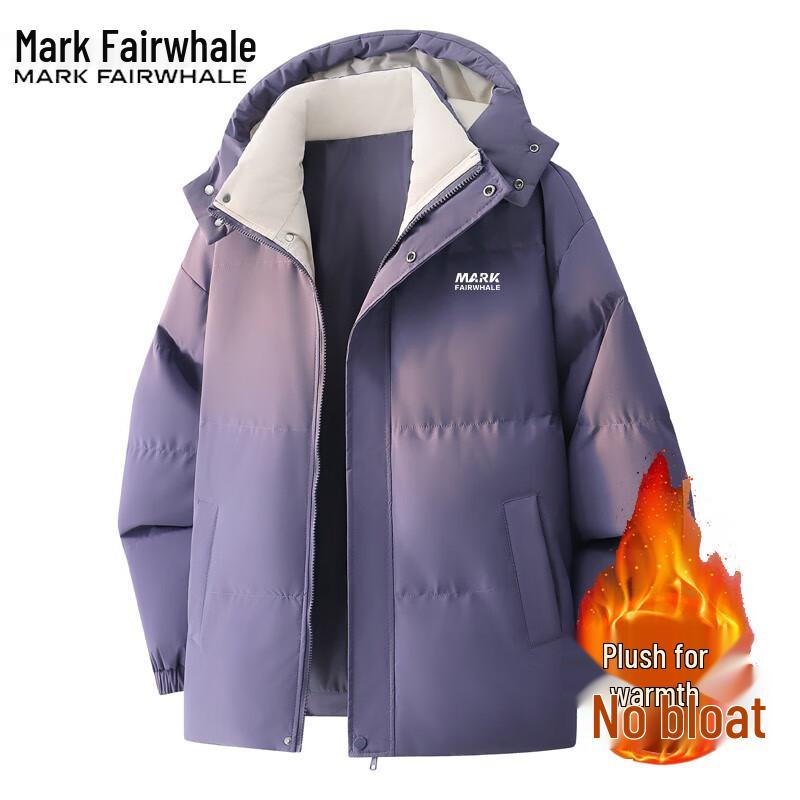 Mark Fairwhale Men's Hooded Plush Warm Jacket