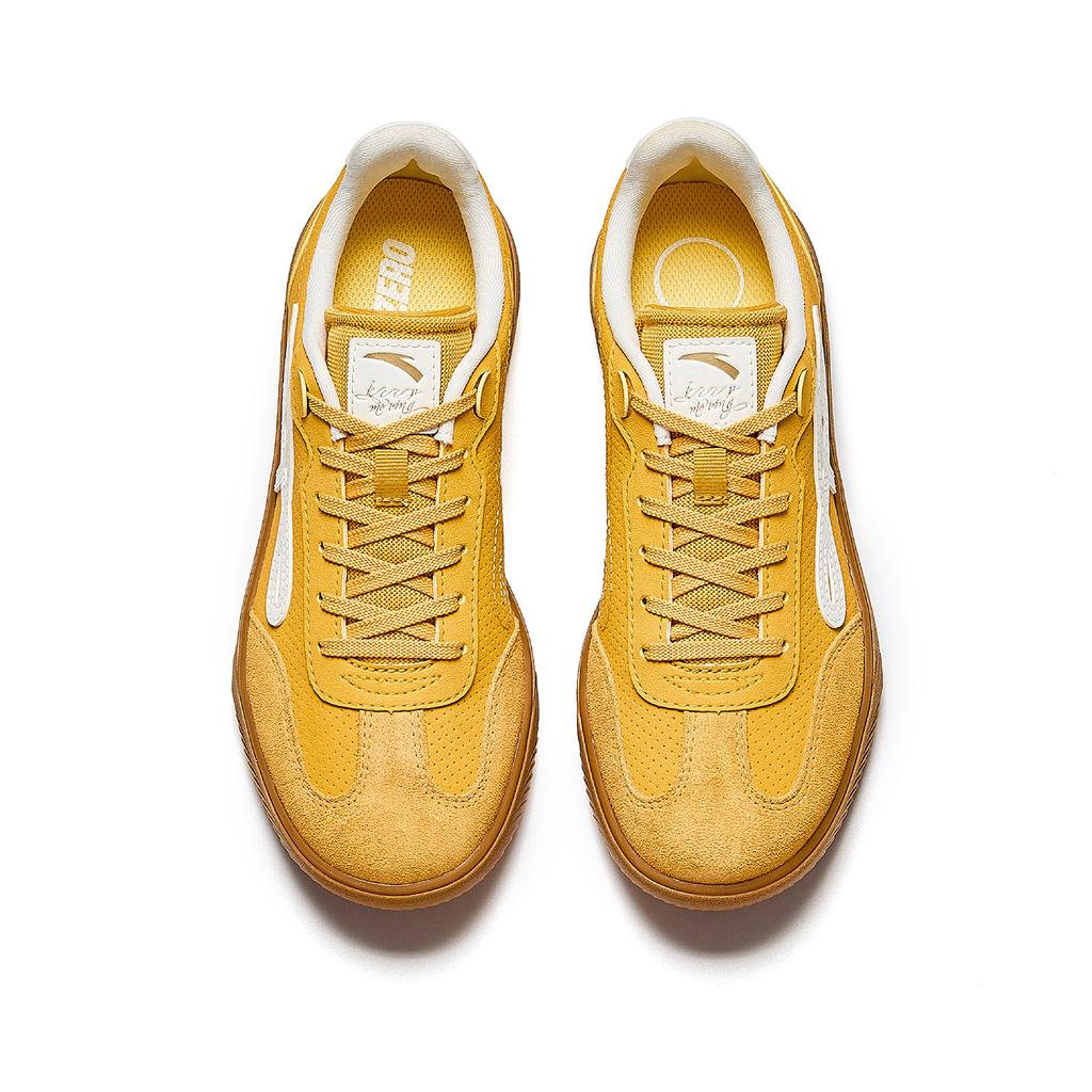 Anta Manchester Dance Slip Resistant Abrasion Resistant Low top Skateboard Shoes Women's Yellow White 922618009-3