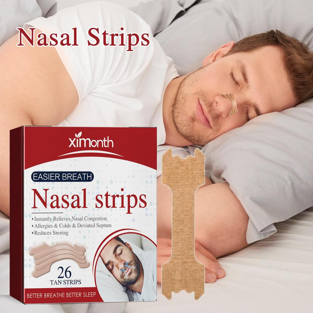 XIMONTH Nursing Nasal StripNighttime Sleeping ConditionDiscomfortOpen MouthSnoringSnoring Nursing Nasal Strip
