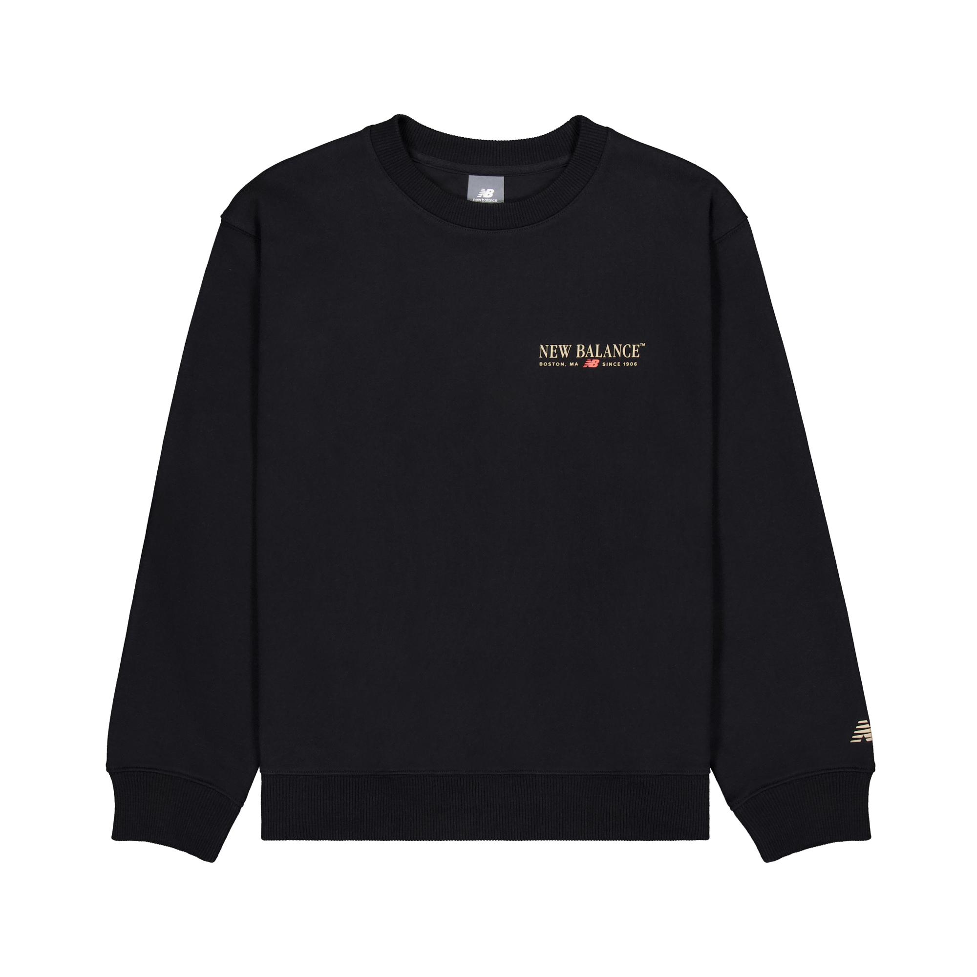 New Balance Sweatshirt Women s Black AWT51372-BK M