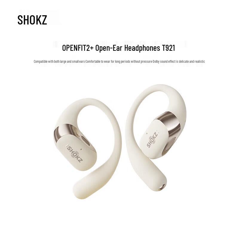 Shokz OpenFit 2+ T921 Open-Ear Bluetooth Headphones