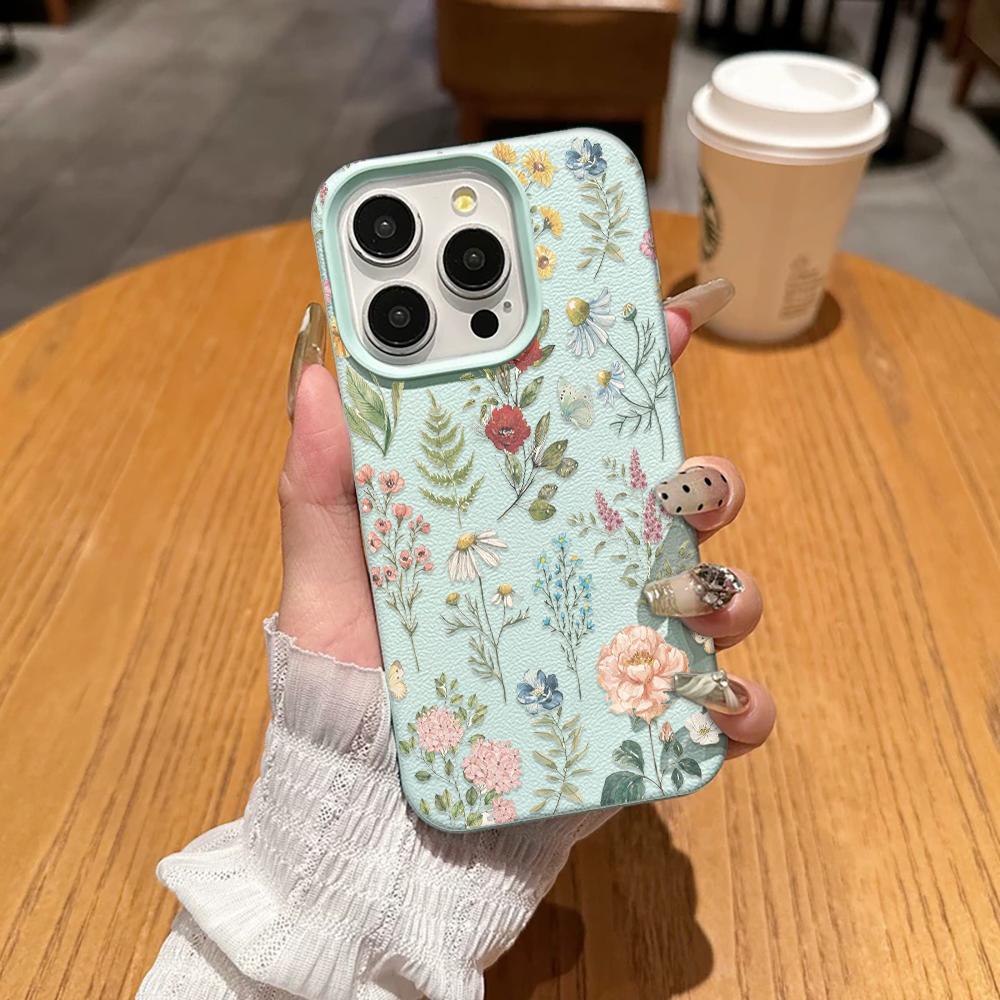 Soft Floral Flowers Phone Case For Iphone 17 17E 16E 11 Pro Max 15 12 14 Plus 16 13 Dustproof Protective Cover Coque