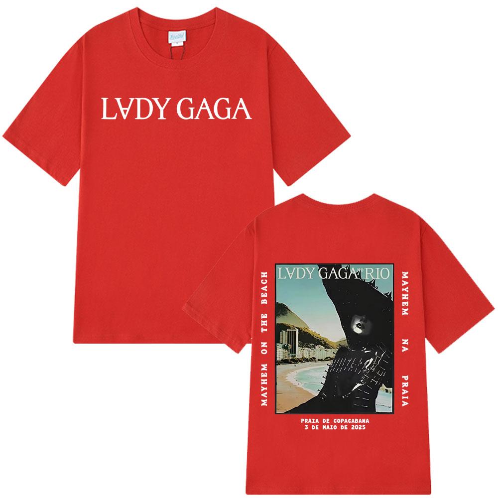 2026 Frühling Sommer Lady Gaga Mayhem Tour T-Shirt Hip Hop Mode Grafik Rundhals Reine Baumwolle Bedruckt Unisex Kurzarm Oberteil