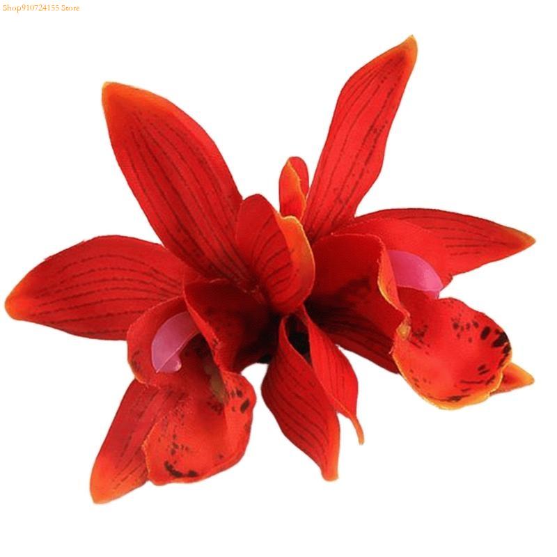 

76HE Floral Hair Clip For Women And Girls Hair Styling For Weddings And Performances мандариновый