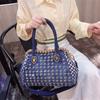 2025 New Fashionable Underarm Bag Versatile Single Shoulder Crossbody Bag Diamond Inlaid Denim Bag Large Capacity Handbag for Women