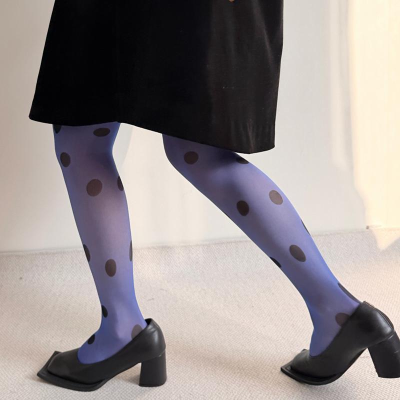 Y2K Polka Dot Stockings Women Tights With Polka Dot Print 2026 Summer 30D Ultra-thin Translucent Spicy Girl Sheer Pantyhose